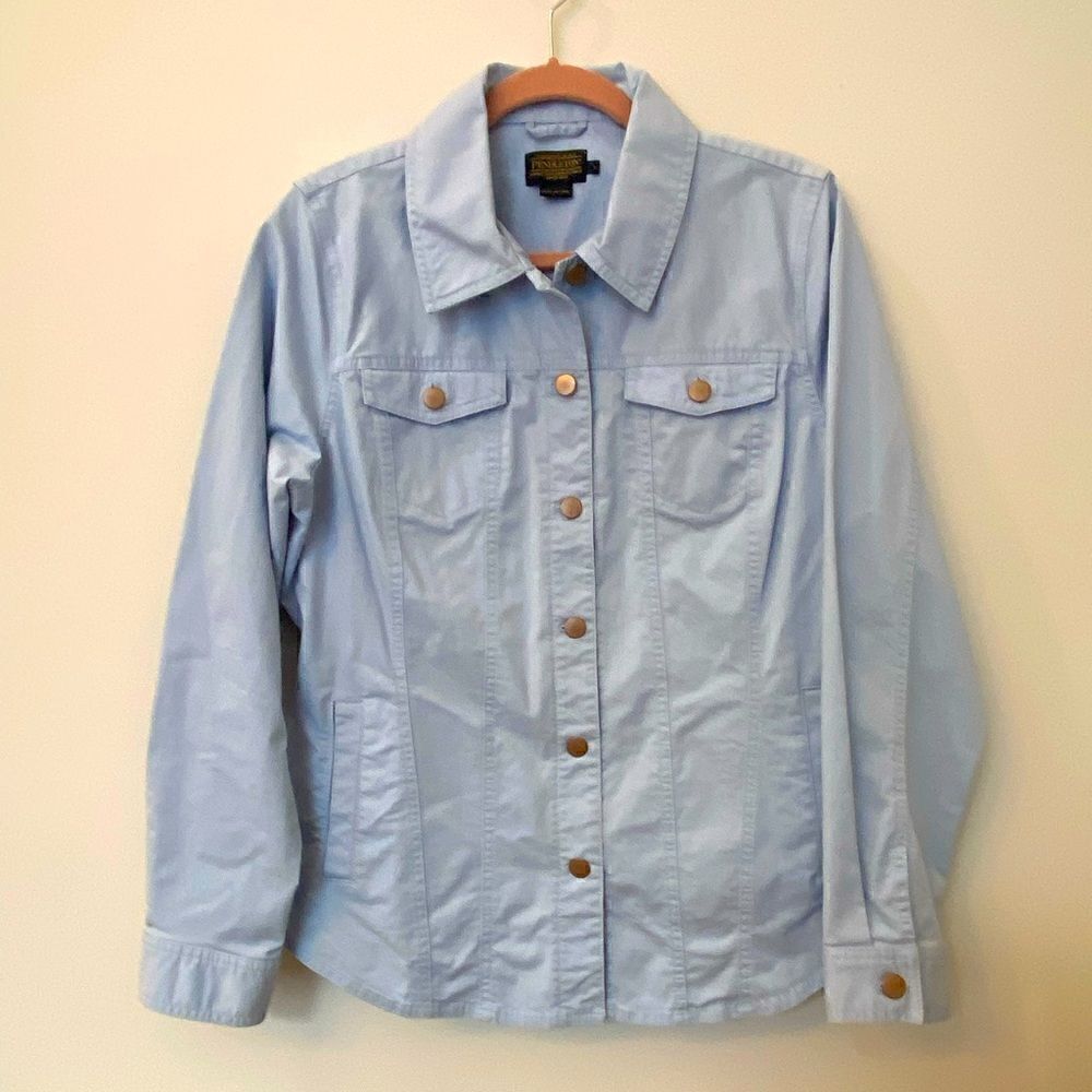 Pendleton Blue Utility Jacket Women Size L
